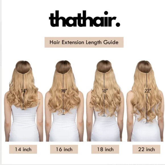 thathair Walnut Brown wavy Halo Hair Extensions 22 inch AM02 22” nwt - Picture 3 of 11